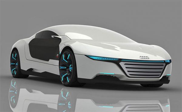 Audi A9 Koncept. Auto ktoré sa samo opraví a mení farbu.