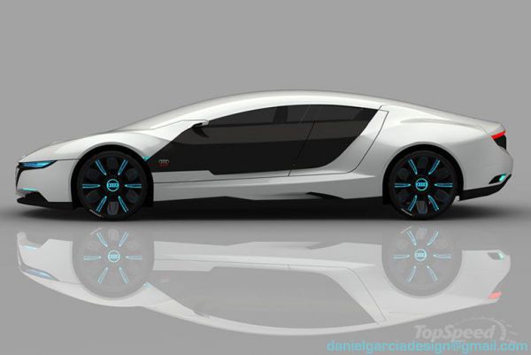 Audi A9 Koncept. Auto ktoré sa samo opraví a mení farbu.