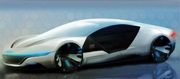 Audi A9 Koncept. Auto ktoré sa samo opraví a mení farbu.