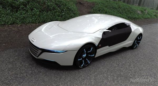 Audi A9 Koncept. Auto ktoré sa samo opraví a mení farbu.