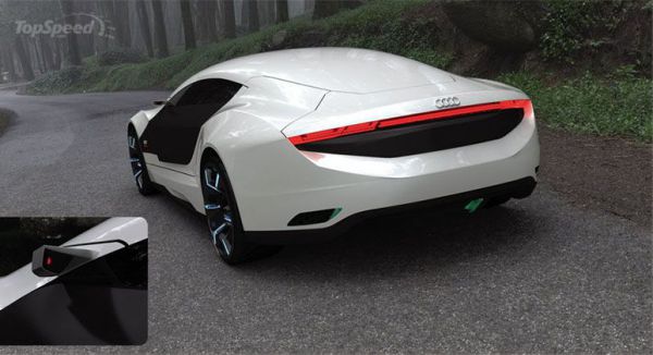 Audi A9 Koncept. Auto ktoré sa samo opraví a mení farbu.
