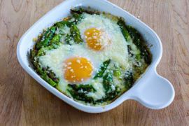 Zapekané vajcia so zelenou šparglou a parmezánom (krok 1/6)