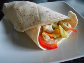 Wraps s kuracim mäsom a zeleninou (krok 1/7)
