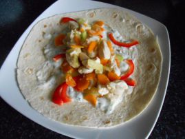 Wraps s kuracim mäsom a zeleninou (krok 6/7)