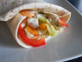Wraps s kuracim mäsom a zeleninou (krok 7/7)