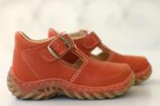 Oranžové kožené topánky