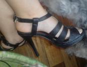 Čierne letné sandálky