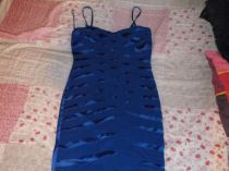Modré šaty orsay