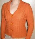 Pletený sveter-oranžový