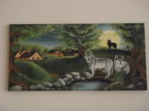 Obraz slovenská dedinka