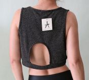 Nový lurexový crop top