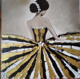 Maľovaný obraz tanečnica