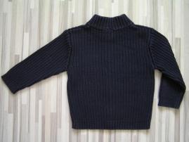 Tmavomodrý sveter na zips (2/2)