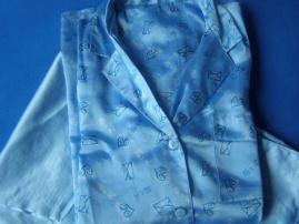 Satenové pyžamo-modré