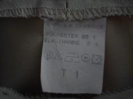 Krémové kvalitné nohavice (3/4)