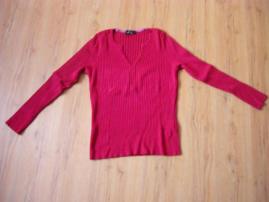 Červený pulovrik uk16 - (1/2)