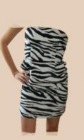 Zebra šaty amisu xs/s (1/4)