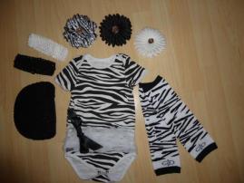 Zebrový set body čelenka (1/1)