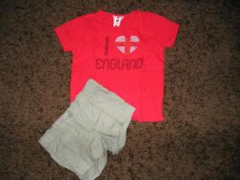 England tričko so srdcom (1/4)