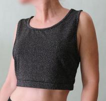 Nový lurexový crop top (3/4)